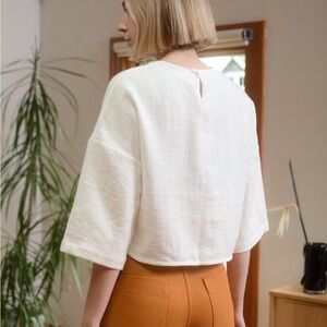 Beaton Linen Waffle Crop XS